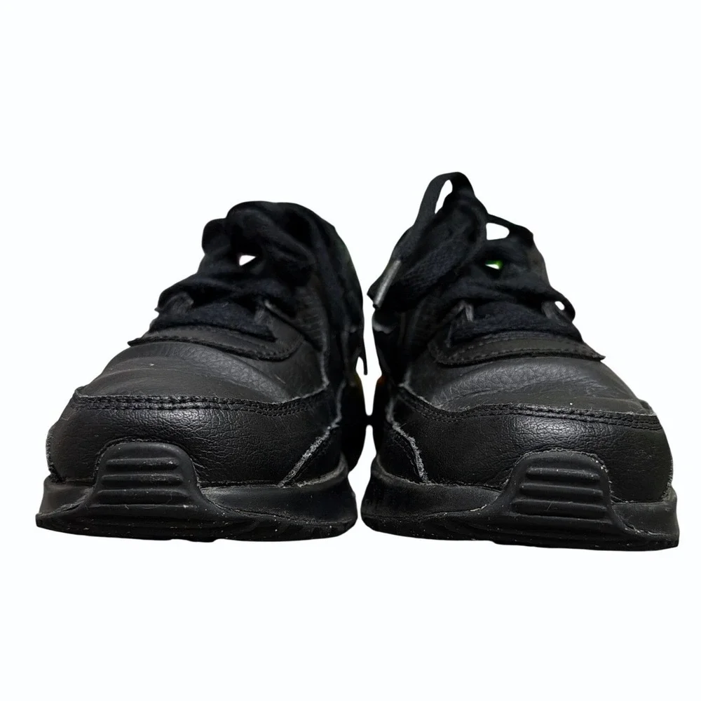 Nike Air Max 90 LTR Triple Black Youth 4.5Y Womens 6 Leather Sneakers CD6864-001